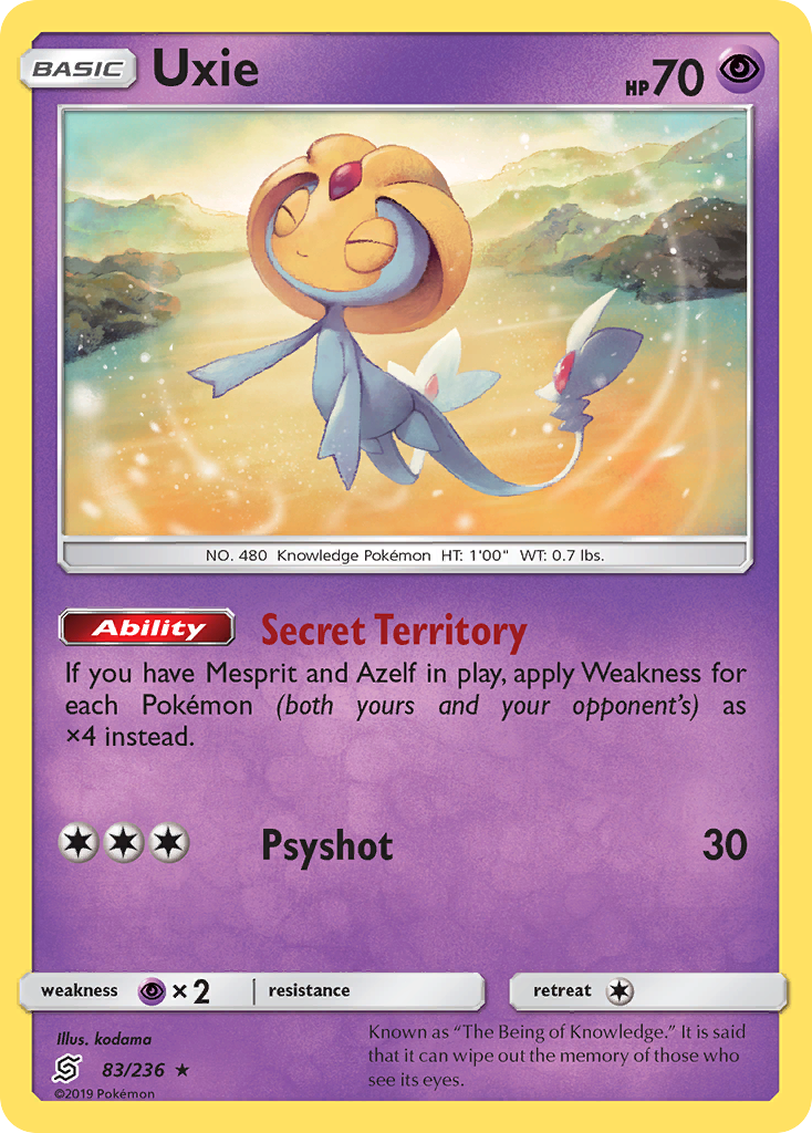 Uxie (83/236) [Sun & Moon: Unified Minds] | Card Merchant Takapuna