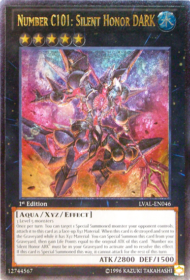 Number C101: Silent Honor DARK [LVAL-EN046] Ultimate Rare | Card Merchant Takapuna