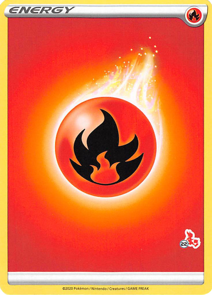 Fire Energy (Cinderace Stamp #22) [Battle Academy 2022] | Card Merchant Takapuna