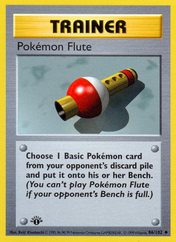 Pokemon Flute (86/102) (Shadowless) [Base Set 1st Edition] | Card Merchant Takapuna