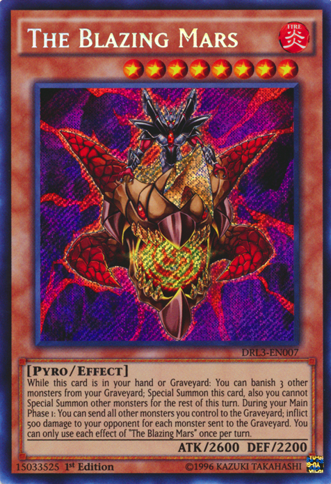 The Blazing Mars [DRL3-EN007] Secret Rare | Card Merchant Takapuna