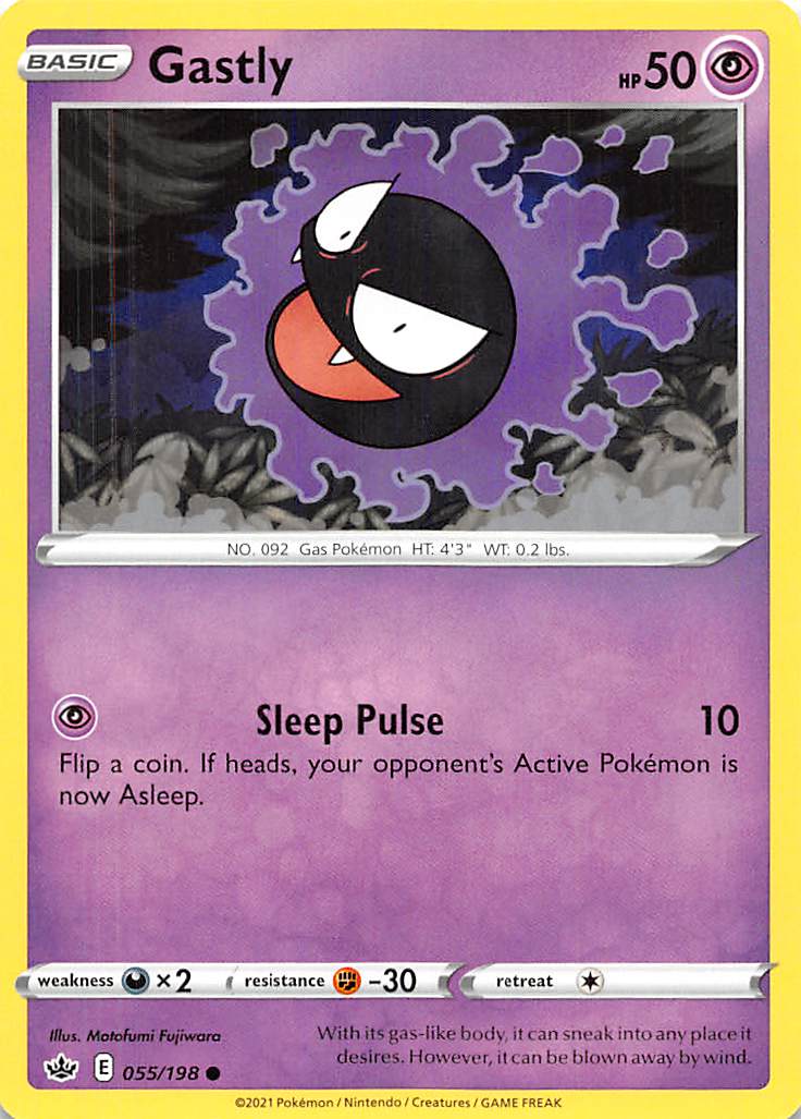 Gastly (055/198) [Sword & Shield: Chilling Reign] | Card Merchant Takapuna