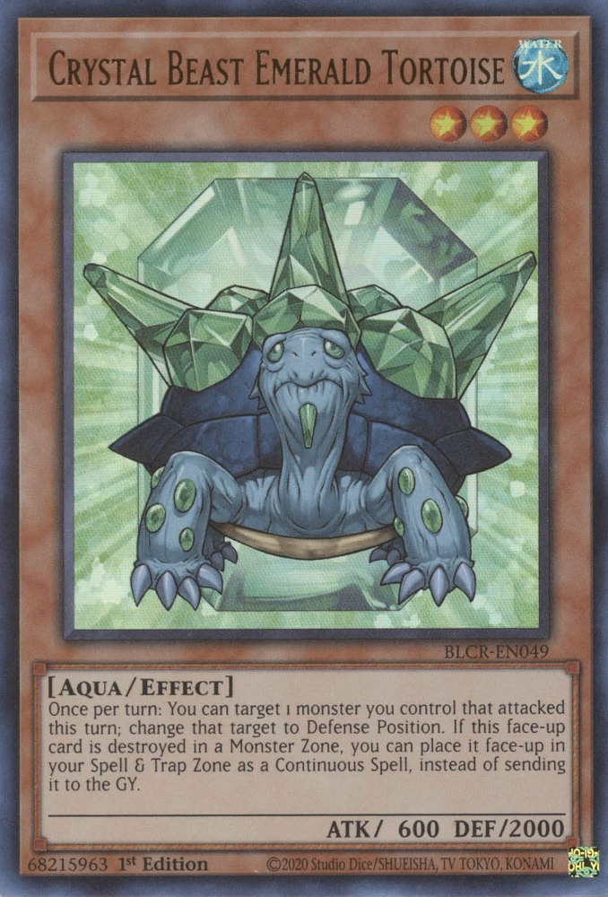 Crystal Beast Emerald Tortoise [BLCR-EN049] Ultra Rare | Card Merchant Takapuna