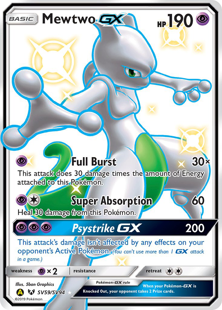 Mewtwo GX (SV59/SV94) [Sun & Moon: Hidden Fates - Shiny Vault] | Card Merchant Takapuna