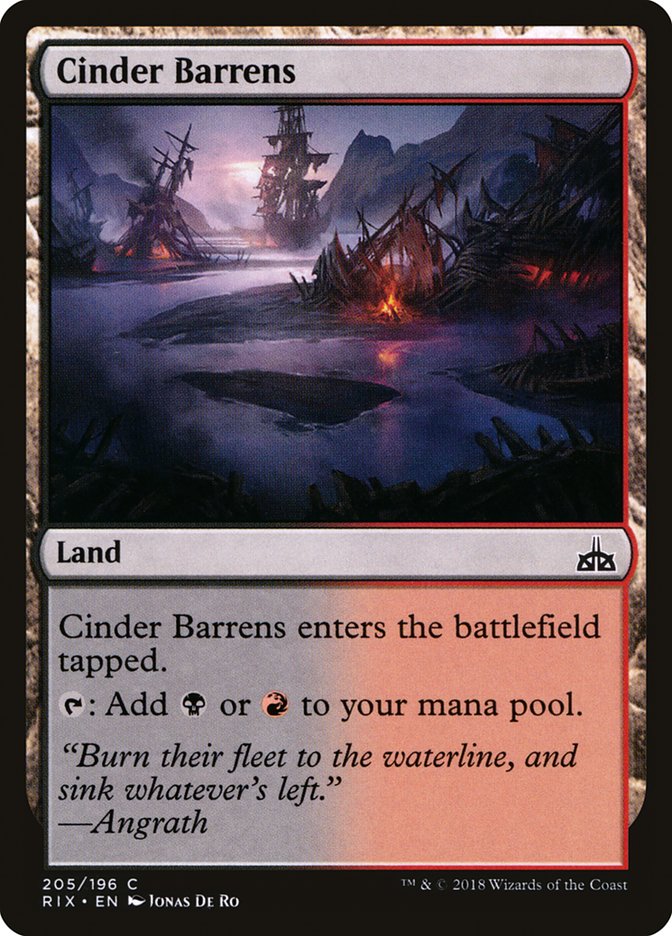 Cinder Barrens [Rivals of Ixalan] | Card Merchant Takapuna