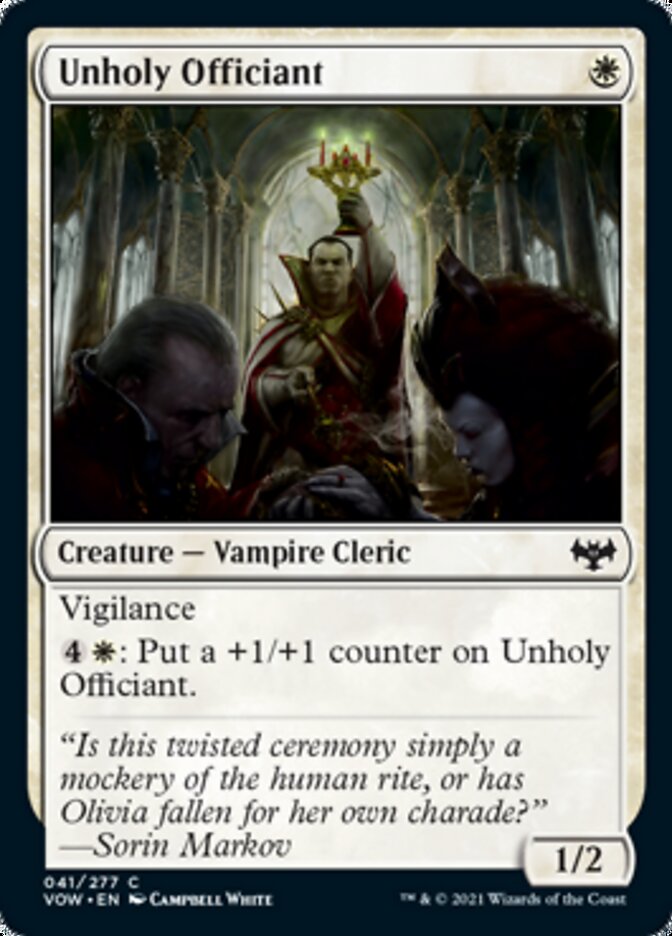 Unholy Officiant [Innistrad: Crimson Vow] | Card Merchant Takapuna