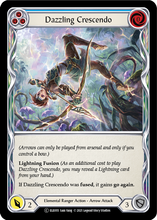 Dazzling Crescendo (Blue) [U-ELE055] (Tales of Aria Unlimited)  Unlimited Rainbow Foil | Card Merchant Takapuna