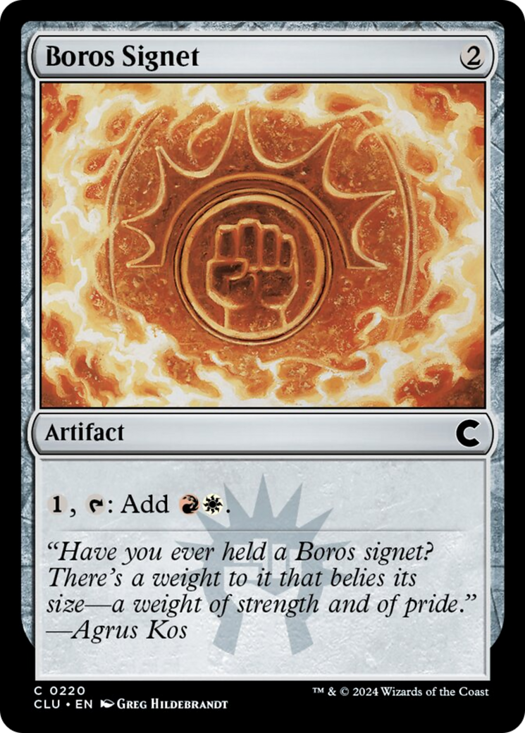 Boros Signet [Ravnica: Clue Edition] | Card Merchant Takapuna