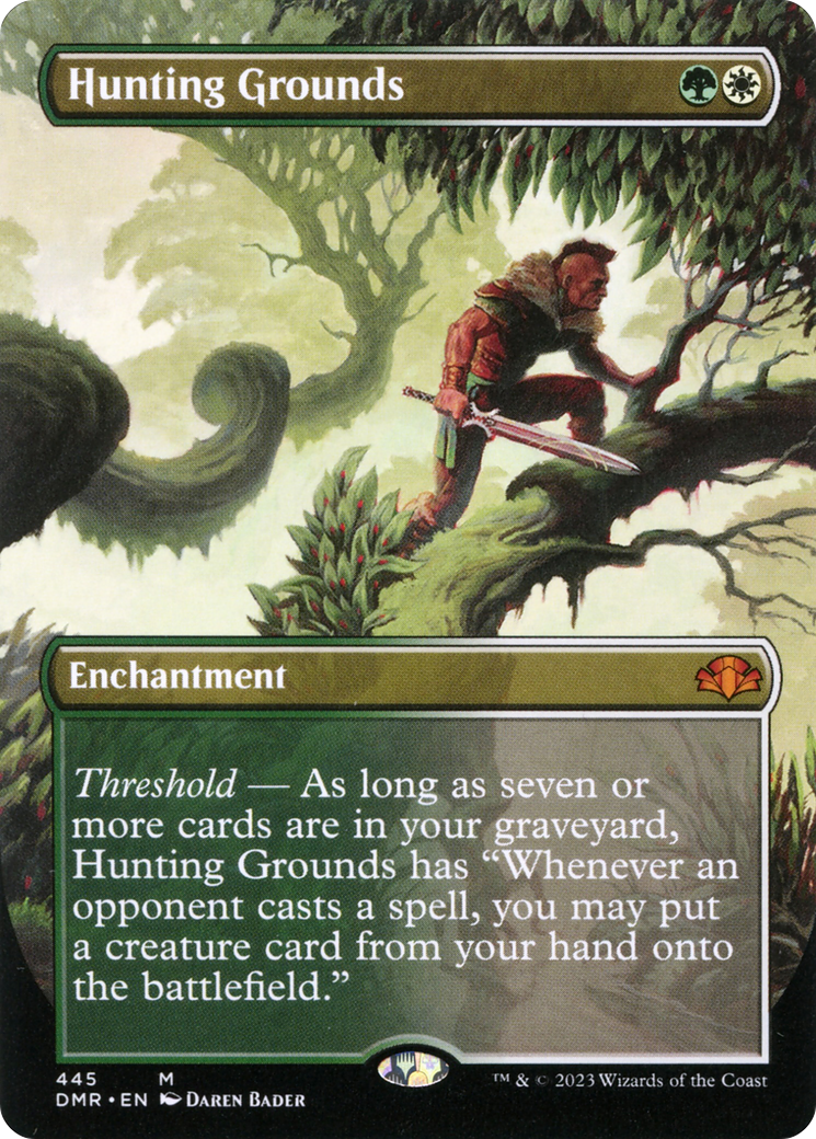 Hunting Grounds (Borderless Alternate Art) [Dominaria Remastered] | Card Merchant Takapuna