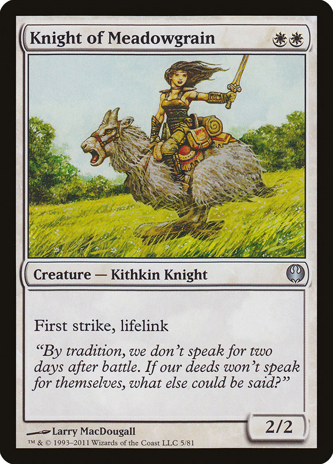 Knight of Meadowgrain [Duel Decks: Knights vs. Dragons] | Card Merchant Takapuna