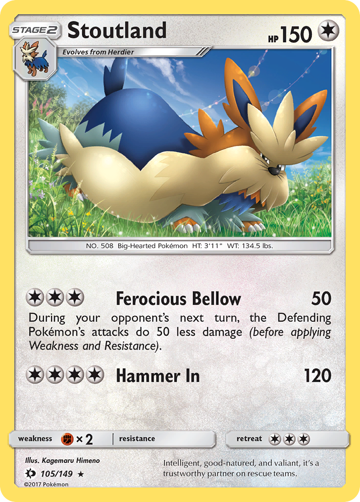 Stoutland (105/149) [Sun & Moon: Base Set] | Card Merchant Takapuna