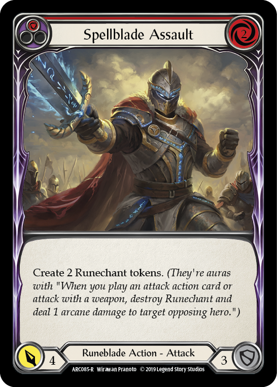 Spellblade Assault (Red) [ARC085-R] (Arcane Rising)  1st Edition Normal | Card Merchant Takapuna