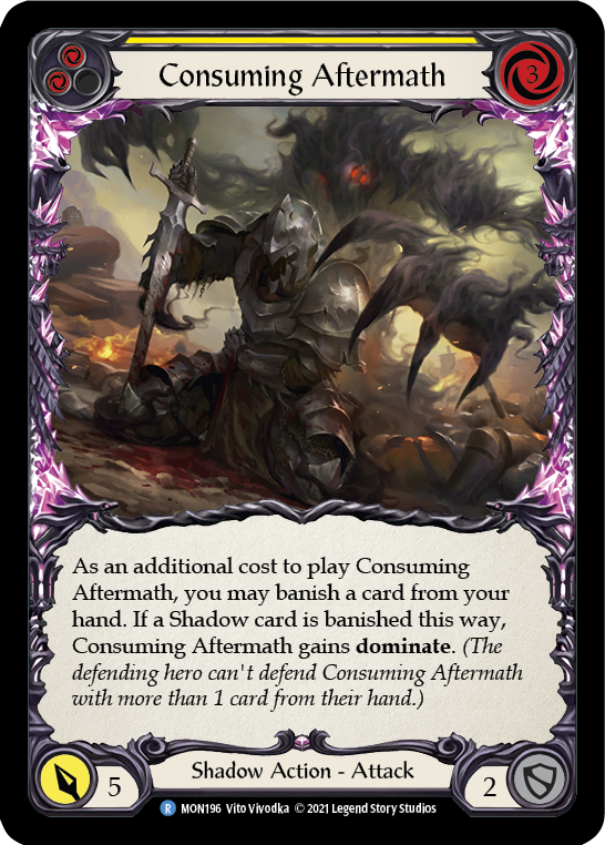 Consuming Aftermath (Yellow) [MON196] (Monarch)  1st Edition Normal | Card Merchant Takapuna