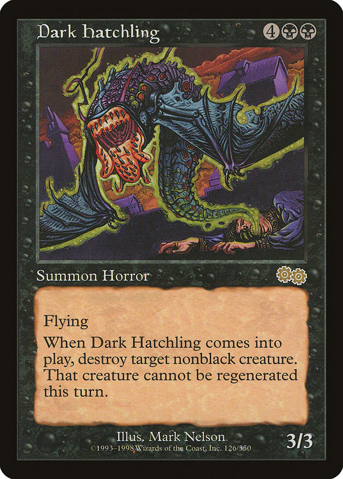 Dark Hatchling [Urza's Saga] | Card Merchant Takapuna