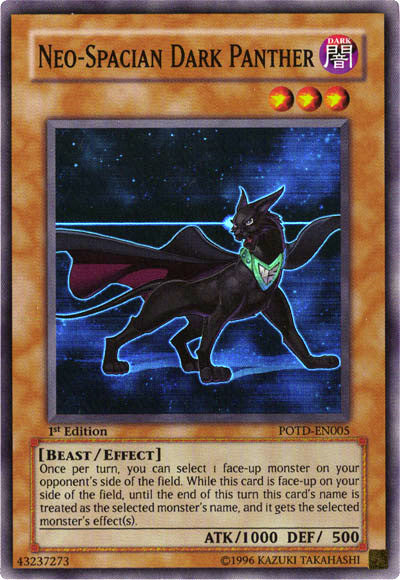 Neo-Spacian Dark Panther [POTD-EN005] Super Rare | Card Merchant Takapuna