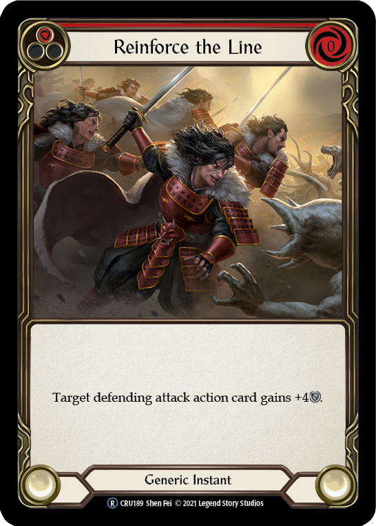 Reinforce the Line (Red) [U-CRU189] (Crucible of War Unlimited)  Unlimited Rainbow Foil | Card Merchant Takapuna