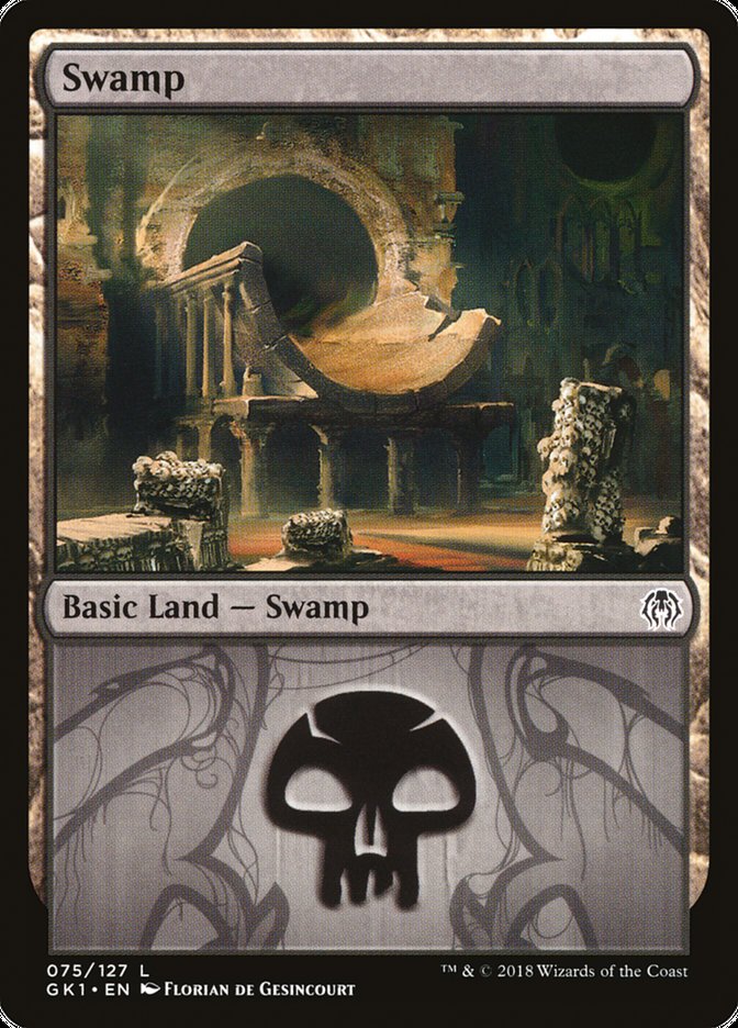 Swamp (75) [Guilds of Ravnica Guild Kit] | Card Merchant Takapuna