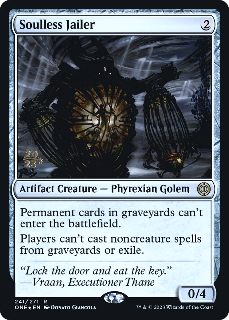 Soulless Jailer [Phyrexia: All Will Be One Prerelease Promos] | Card Merchant Takapuna