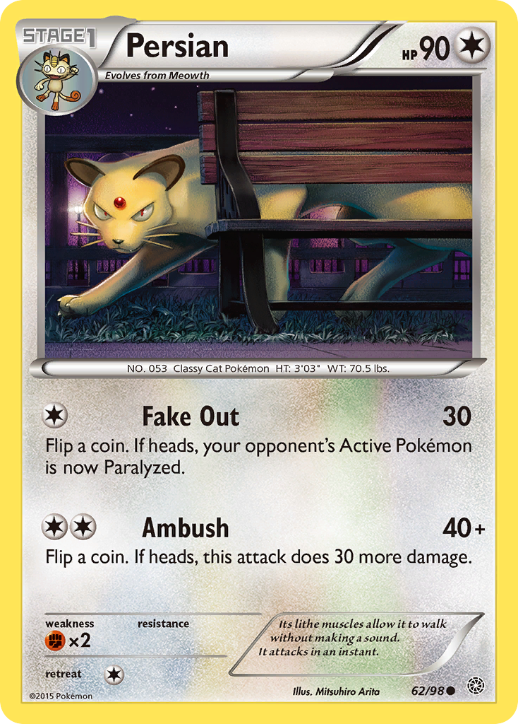 Persian (62/98) [XY: Ancient Origins] | Card Merchant Takapuna