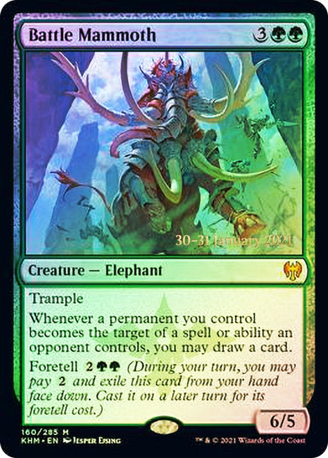 Battle Mammoth [Kaldheim Prerelease Promos] | Card Merchant Takapuna