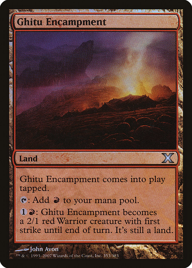 Ghitu Encampment (Premium Foil) [Tenth Edition] | Card Merchant Takapuna