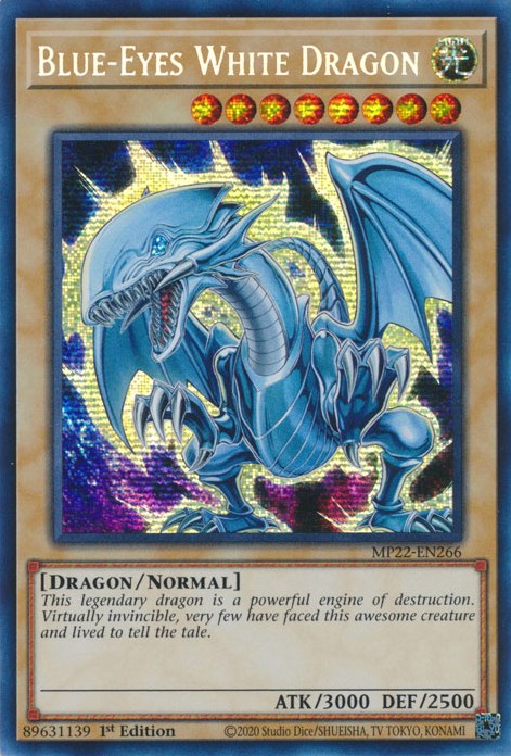 Blue-Eyes White Dragon [MP22-EN266] Prismatic Secret Rare | Card Merchant Takapuna