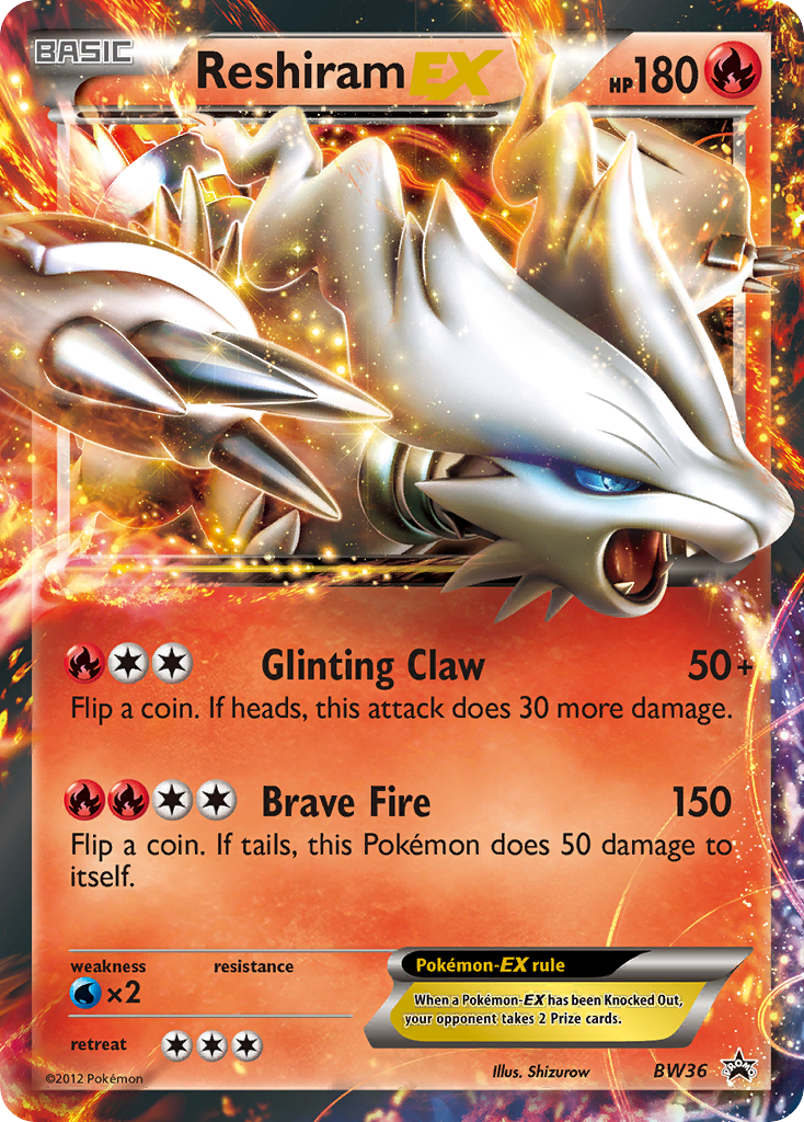 Reshiram EX (BW36) [Black & White: Black Star Promos] | Card Merchant Takapuna