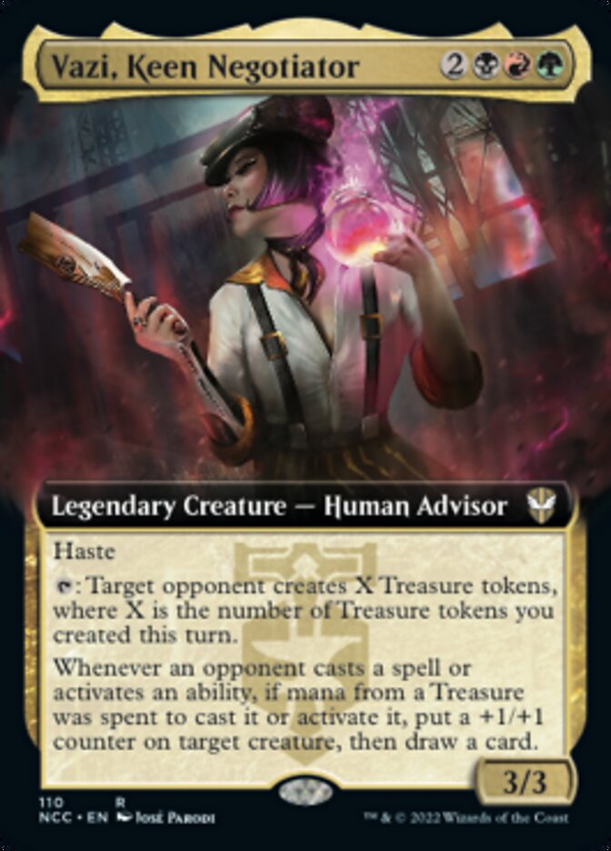 Vazi, Keen Negotiator (Extended Art) [Streets of New Capenna Commander] | Card Merchant Takapuna