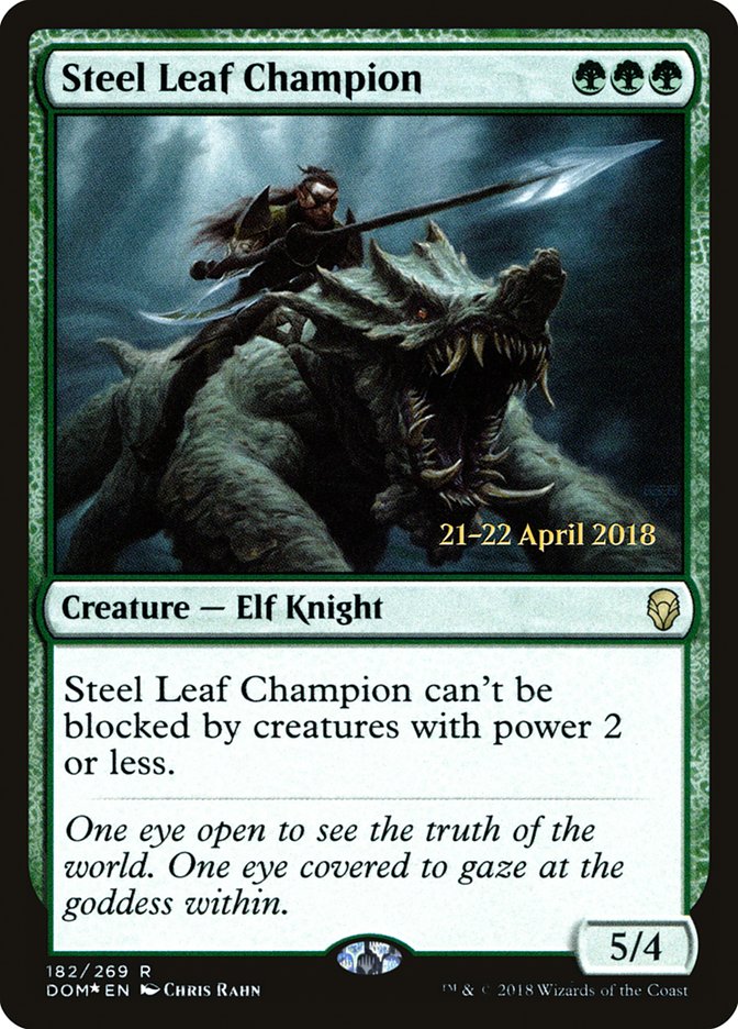 Steel Leaf Champion [Dominaria Prerelease Promos] | Card Merchant Takapuna