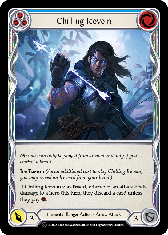 Chilling Icevein (Blue) [U-ELE052] (Tales of Aria Unlimited)  Unlimited Normal | Card Merchant Takapuna