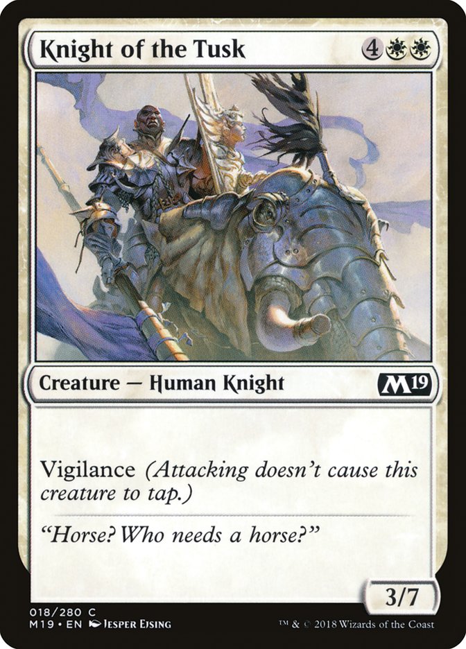 Knight of the Tusk [Core Set 2019] | Card Merchant Takapuna