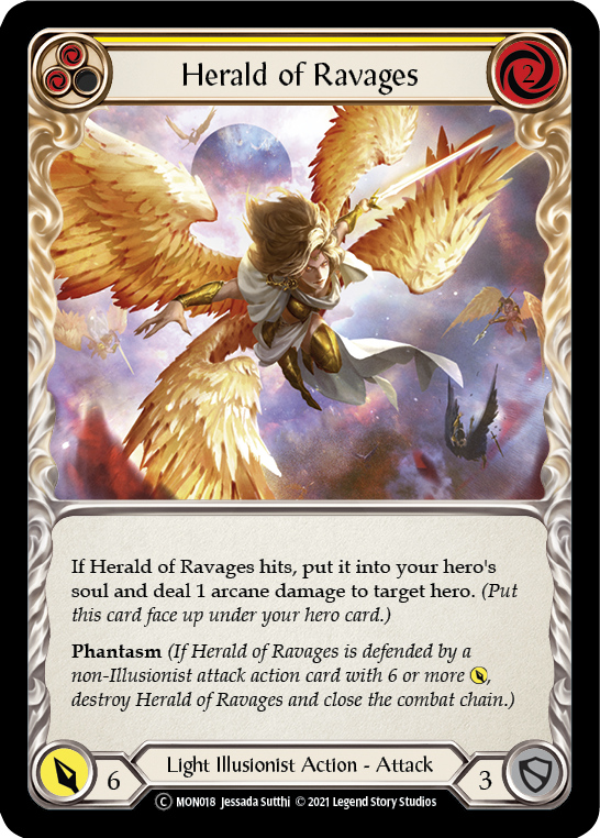 Herald of Ravages (Yellow) [U-MON018] (Monarch Unlimited)  Unlimited Normal | Card Merchant Takapuna