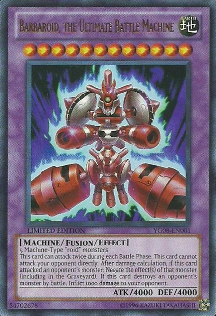 Barbaroid, the Ultimate Battle Machine [YG08-EN001] Ultra Rare | Card Merchant Takapuna