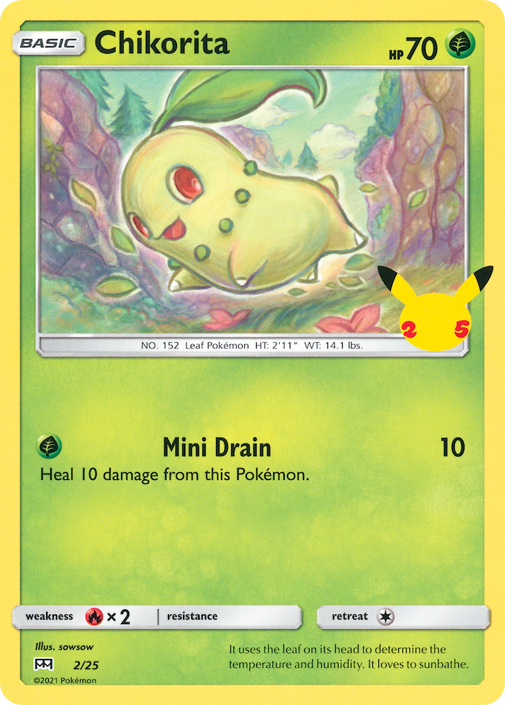 Chikorita (2/25) [McDonald's 25th Anniversary] | Card Merchant Takapuna