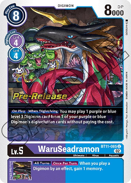 WaruSeadramon [BT11-085] [Dimensional Phase Pre-Release Promos] | Card Merchant Takapuna