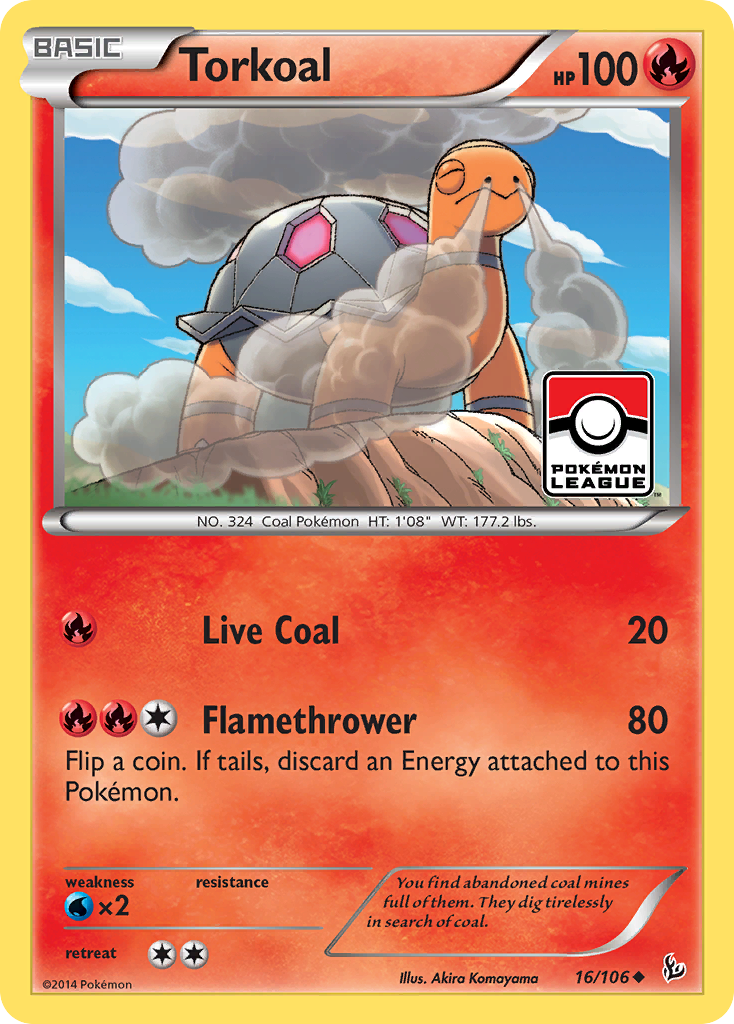 Torkoal (16/106) [XY: Flashfire] | Card Merchant Takapuna