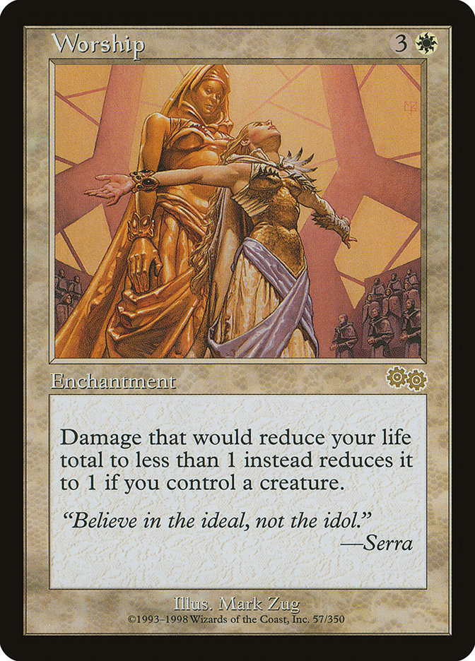 Worship [Urza's Saga] | Card Merchant Takapuna