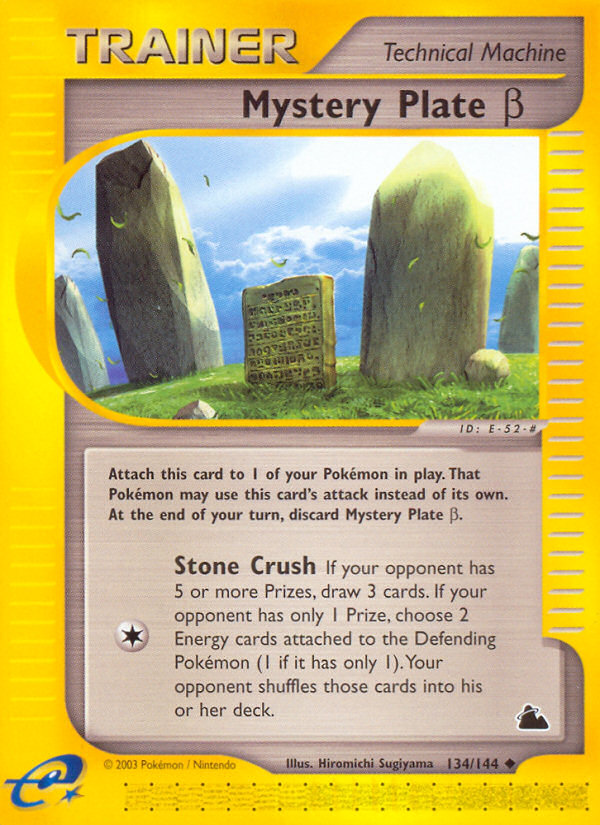 Mystery Plate Beta (134/144) [Skyridge] | Card Merchant Takapuna