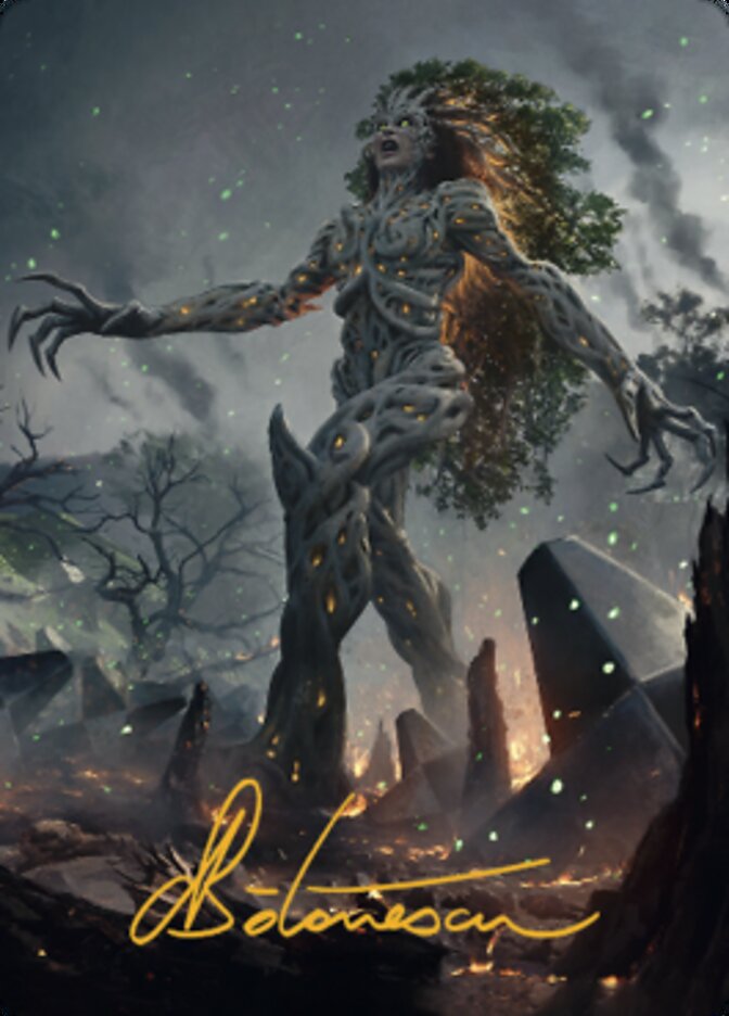 Titania, Gaea Incarnate Art Card (Gold-Stamped Signature) [The Brothers' War Art Series] | Card Merchant Takapuna