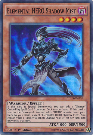 Elemental Hero Shadow Mist [SDHS-EN001] Super Rare | Card Merchant Takapuna