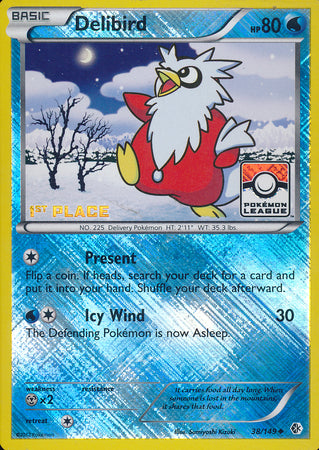 Delibird (38/149) (League Promo 1st Place) [Black & White: Boundaries Crossed] | Card Merchant Takapuna