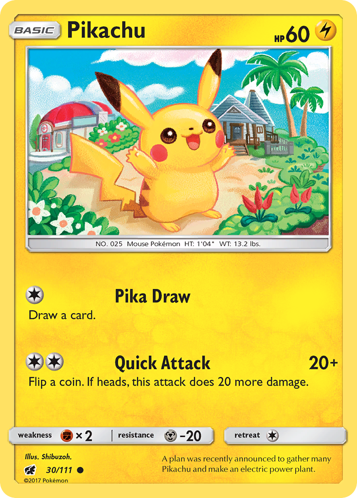 Pikachu (30/111) [Sun & Moon: Crimson Invasion] | Card Merchant Takapuna