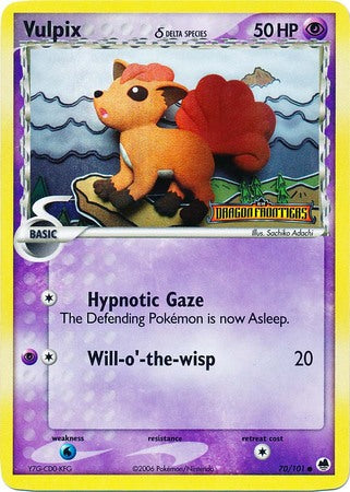 Vulpix (70/101) (Delta Species) (Stamped) [EX: Dragon Frontiers] | Card Merchant Takapuna