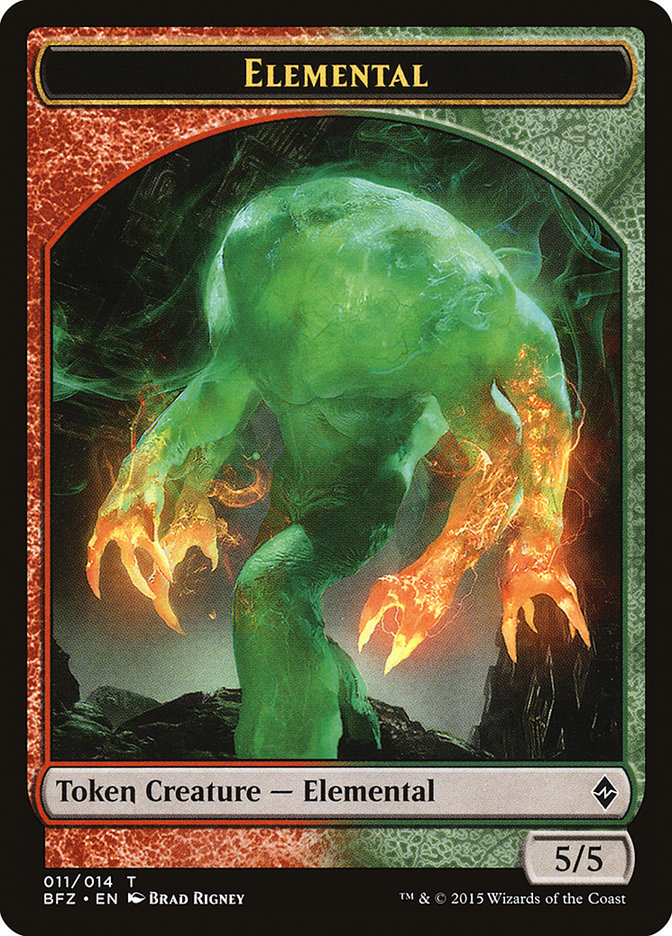 Elemental Token (011/014) [Battle for Zendikar Tokens] | Card Merchant Takapuna