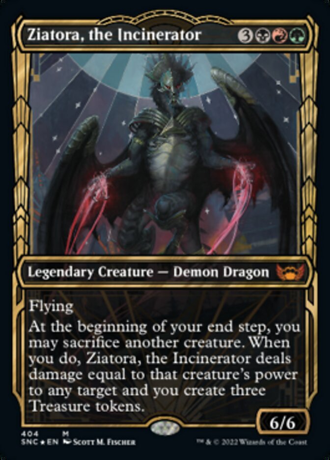 Ziatora, the Incinerator (Showcase Golden Age Gilded Foil) [Streets of New Capenna] | Card Merchant Takapuna