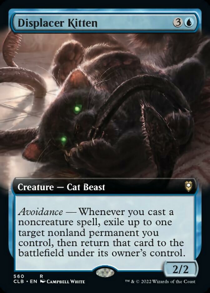 Displacer Kitten (Extended Art) [Commander Legends: Battle for Baldur's Gate] | Card Merchant Takapuna