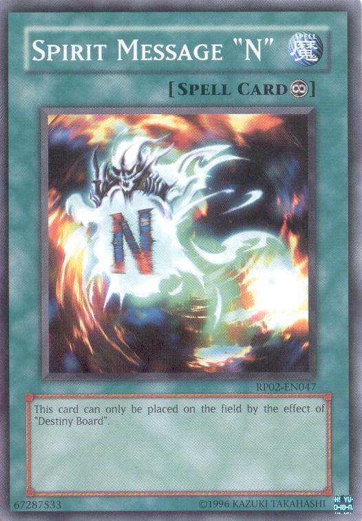 Spirit Message "N" [RP02-EN047] Common | Card Merchant Takapuna