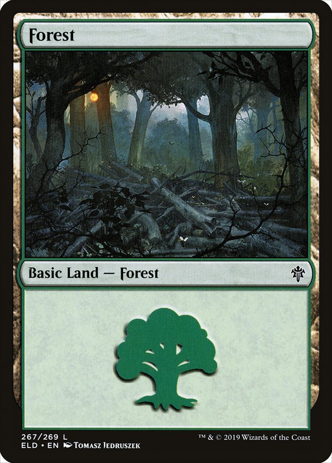 Forest (267) [Throne of Eldraine] | Card Merchant Takapuna