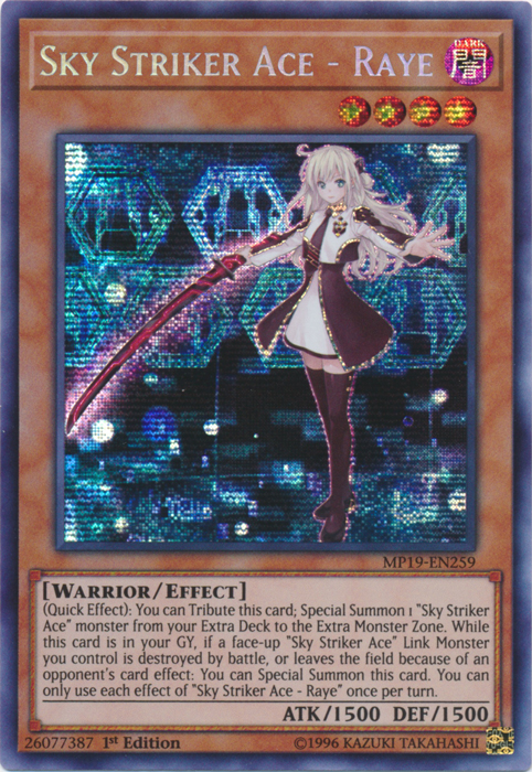 Sky Striker Ace - Raye [MP19-EN259] Prismatic Secret Rare | Card Merchant Takapuna