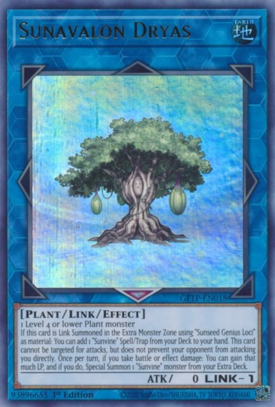 Sunavalon Dryas [GFTP-EN018] Ultra Rare | Card Merchant Takapuna